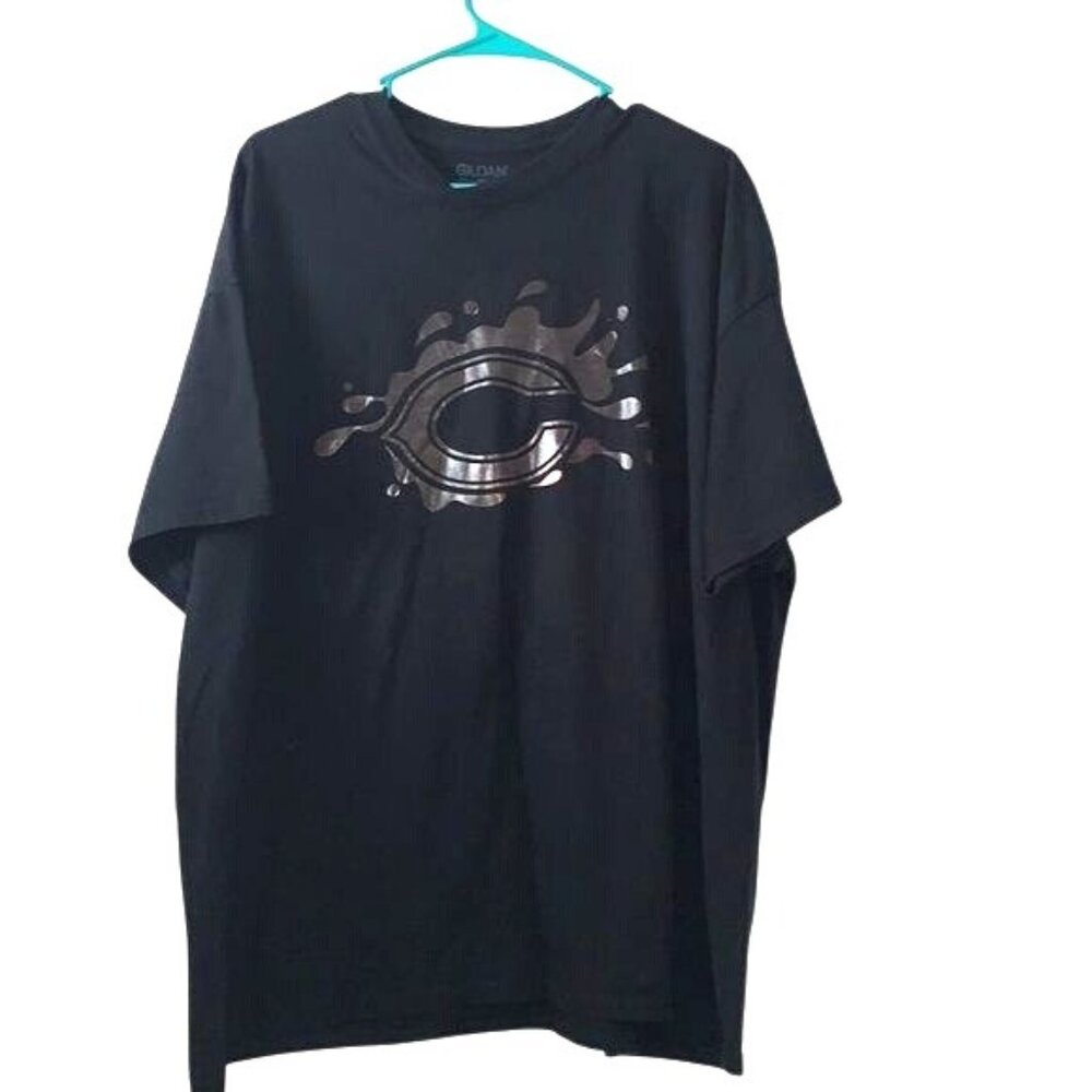 Black Gildan DryBlend 2XL T-Shirt With Metallic "C" Graphic